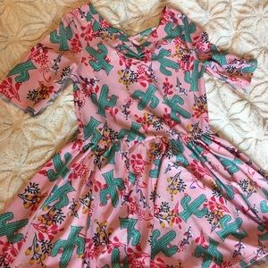 Dot Dot Smile 2T EUC ballerina cacti dress